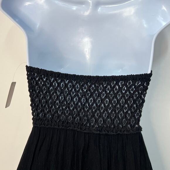 Free People Adella Corset Black Strapless Maxi Dress Boho Ruffle Size XS NWT - Picture 9 of 10